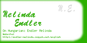 melinda endler business card